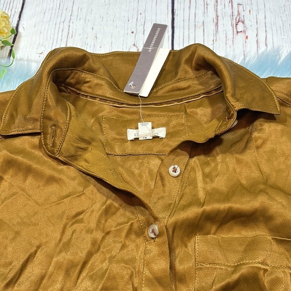 NWT Anthropologie Pilcro Long Sleeve Silky Mini Dress sz 2 - Picture 3 of 13